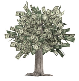 money tree indicating pre-tax benefits logo