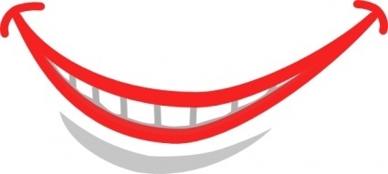 Clip-art smile with teeth